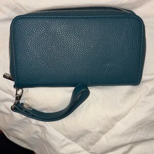 Thirty-One Dark Teal Wristlet Clutch